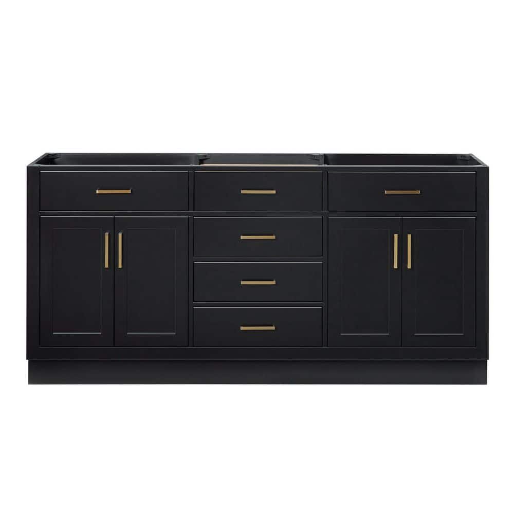 Hepburn 72 in. W x 21.5 in. D x 34.5 in. H Bath Vanity Cabinet without Top in Black price history on PriceWatchPro