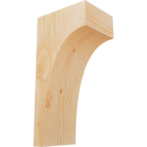 Ekena Millwork 6 in. x 8 in. x 16 in. Douglas Fir Huntington Rough Sawn Corbel