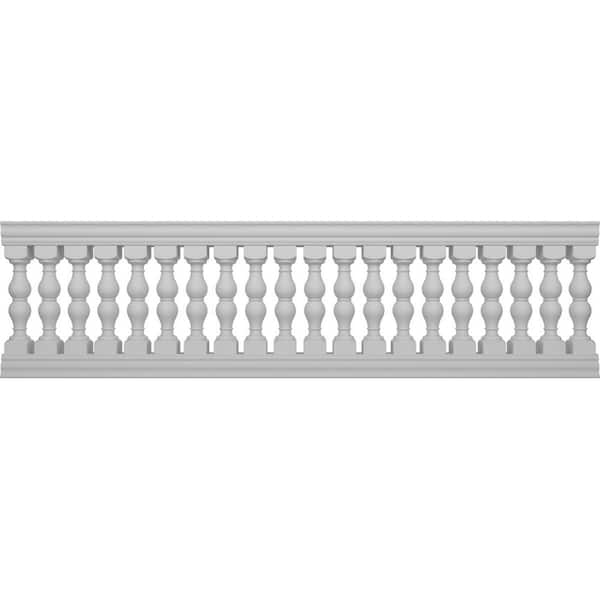 Ekena Millwork Fiberthane Avalon Balustrade 132 in. L x 38 in. H Fiberglass Railing Kit