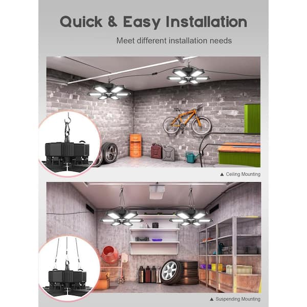 Lukyamzn 200W 20000-Lumens LED Shop Light Plug-In Ceiling Light