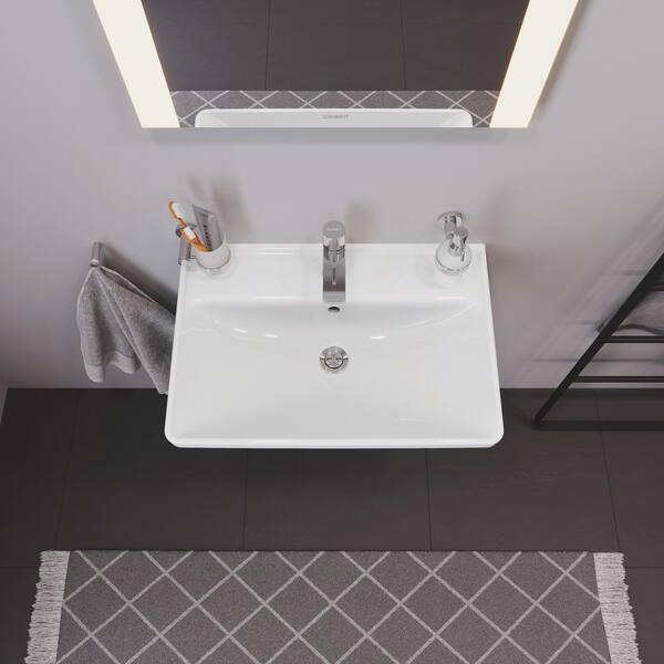 Duravit D-Neo 6.75 in. Wall-Mounted Rectangular Bathroom Sink in