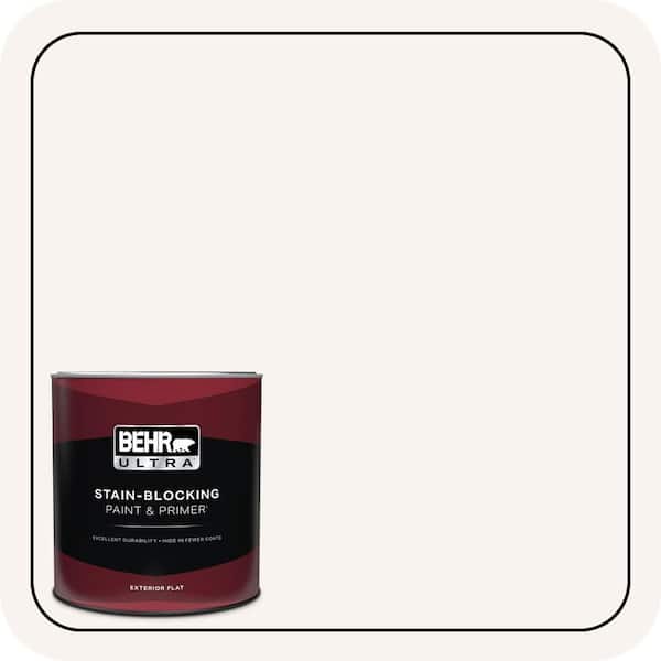 BEHR ULTRA 1 qt. #PR-W13 Crystal Cut Flat Exterior Paint & Primer