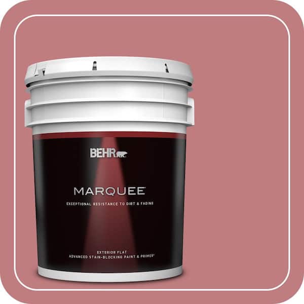 BEHR MARQUEE 5 gal. #MQ1-12 Chick Flick Flat Exterior Paint & Primer