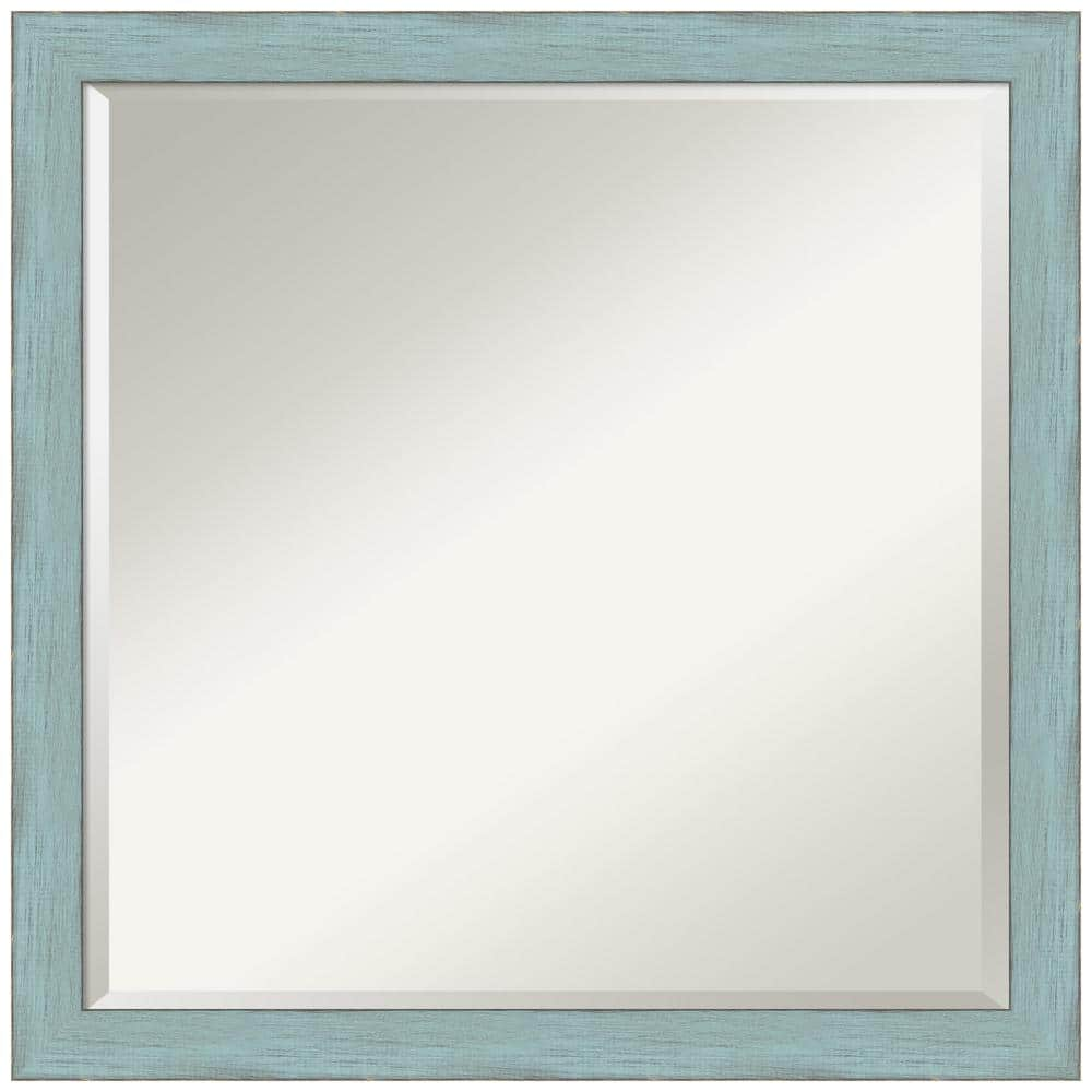 Amanti Art Sky Blue Rustic 22.25 in. x 22.25 in. Beveled Square