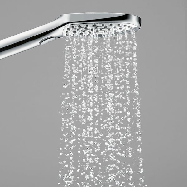 3-Spray 5.9 in. Single Wall Mount Handheld Rain Shower Head in Chrome