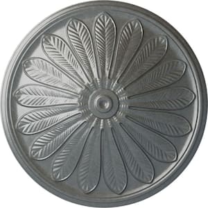 25-1/2 in. x 5-1/2 in. Brontes Urethane Ceiling Medallion (Fits Canopies upto 3-5/8 in.), Platinum