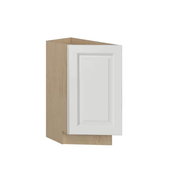 Brighton Raised 12 in. W x 34.5 in. H x 24 in. D in Painted White Plywood Assembled Transitional-Right Corner Standard
