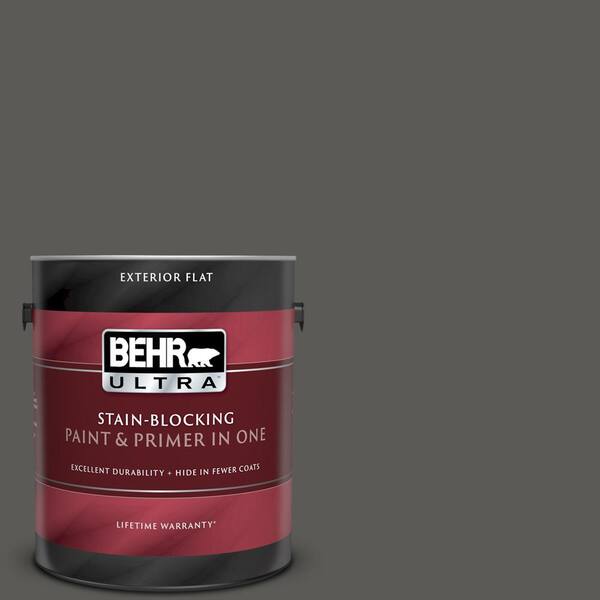 BEHR ULTRA 1 gal. #UL260-2 Intellectual Flat Exterior Paint and Primer in One