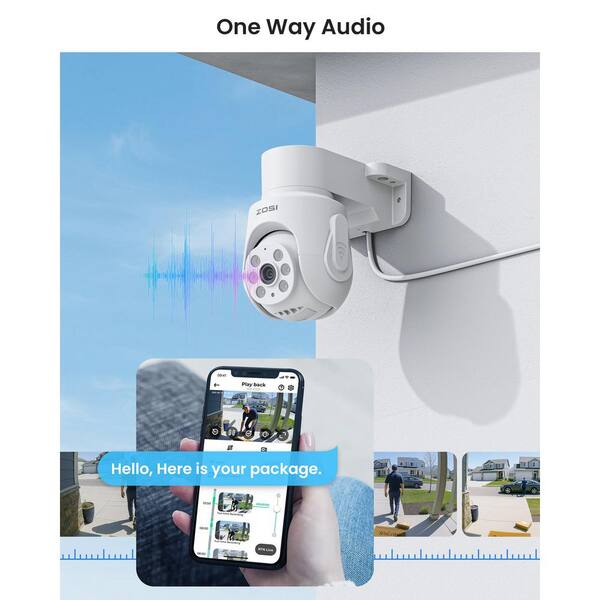 ZOSI 5MP 8-Channel Home Security Camera System with 4pcs 360° Pan