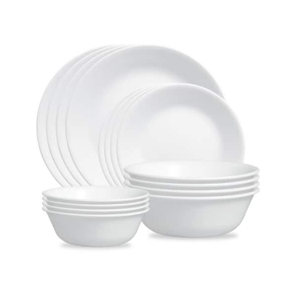 Corelle Winter Frost White 16-Piece Dinnerware Set (Service for 4) in White