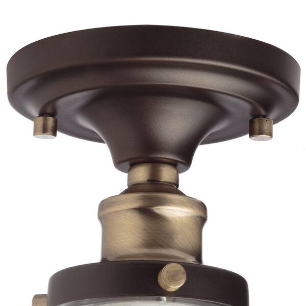 Globe Electric Jackson 1 Light Antique Brass And Brown Flush Mount 65380 The Home Depot - Globe Electric Jackson 1 Light Flush Mount Ceiling In Dark Bronze Globe Electric Jackson 1 Light Antique Brass And Brown Flush Mount 65380 The Home Depot - Globe Electric Jackson 1 Light Flush Mount Ceiling In Dark Bronze