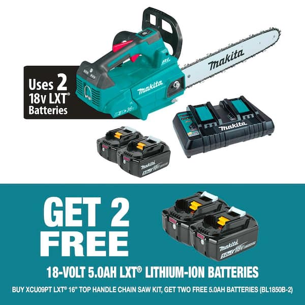 LXT 16 in. 18V X2 (36V) Lithium-Ion Brushless Battery Top Handle Chain Saw Kit (5.0Ah)