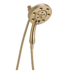 In2ition 4-Spray Patterns 2.50 GPM 5.72 in. Wall Mount Dual Shower Heads in Lumicoat Champagne Bronze