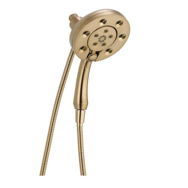Delta In2ition Gold 4-Spray Patterns 2.50 GPM 5.72 in. Wall Mount Dual Shower Heads in Lumicoat Champagne Bronze