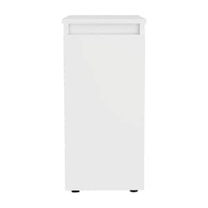 10.23 in. W x 20.27 in. D x 23.68 in. H Bathroom Storage Wall Cabinet in White Bathroom Storage Liftable Top One Drawer