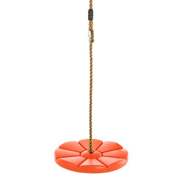 SWINGAN Machrus Swingan Cool Disc Swing With Adjustable Rope Fully Assembled, Orange