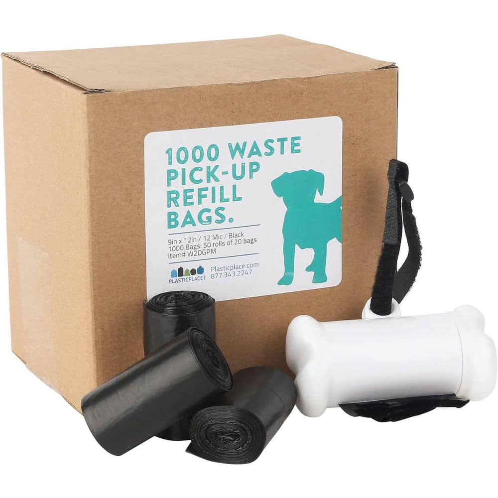 Plasticplace 7-10 gal. Black High-Density Trash Bags (Case of 1000)