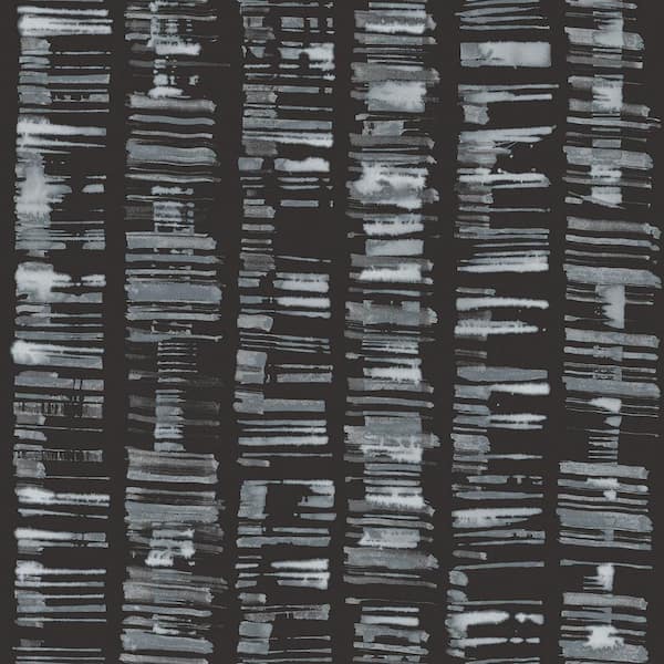 Unbranded Bazaar Collection Black/Teal Aztec Stripe Motif Design Non-Woven Non-Pasted Wallpaper Roll (Covers 57 sq.ft.)