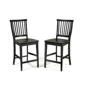 Arts and Crafts 24 in. Black Bar Stool