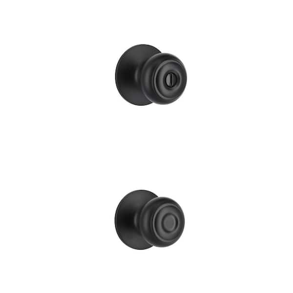 Hartford Matte Black Bed/Bath Door Knob and Hall/Closet Door Knob Combo
