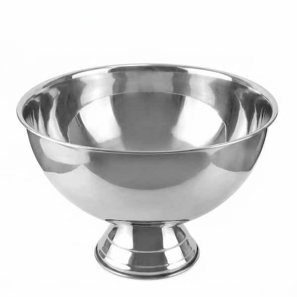8 qt. Stainless Steel Ice Bucket Beverage Tub with Pedestal Base for Parties and Chilling