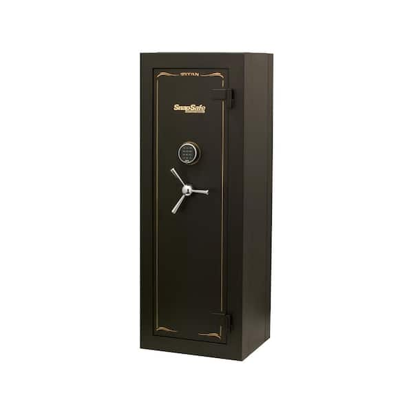 SnapSafe Titan FireResistant 12Gun Modular Safe with Electronic and Mechanical Lock Black