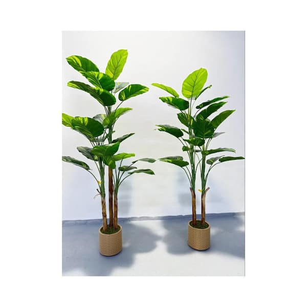 6 ft. Artificial Scindapsus Aureus Plant,Trunk Wrapped with Unique Banana  Peel with Pot PHK_33YLLWS6_LHD - The Home Depot