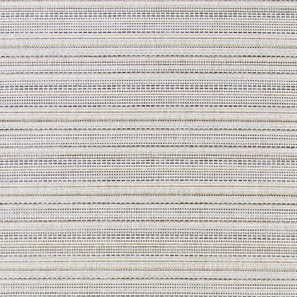 Ivory Stripe Easy-Care Synthetic 6' x 9' Outdoor Rug