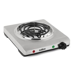 Single Burner 6 in. Stainless Steel Electric Portable Cooktop
