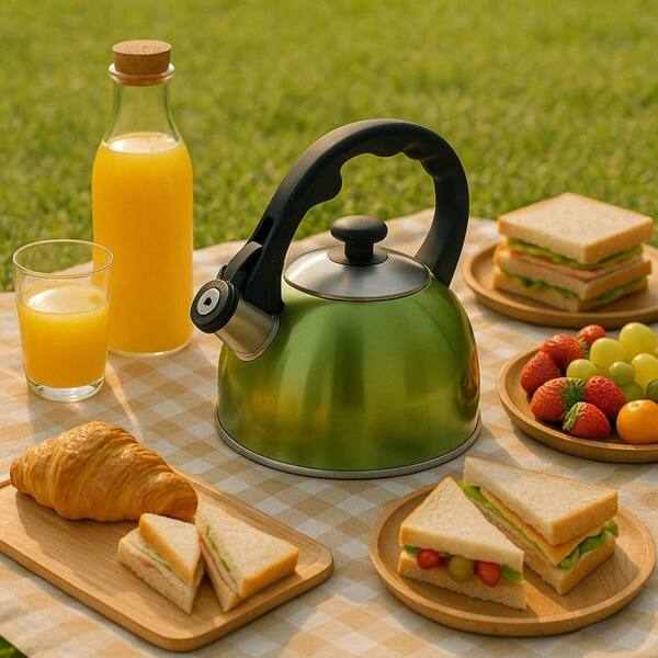 Creative Home Satin Splendor 11.2-Cup Stovetop Tea Kettle in
