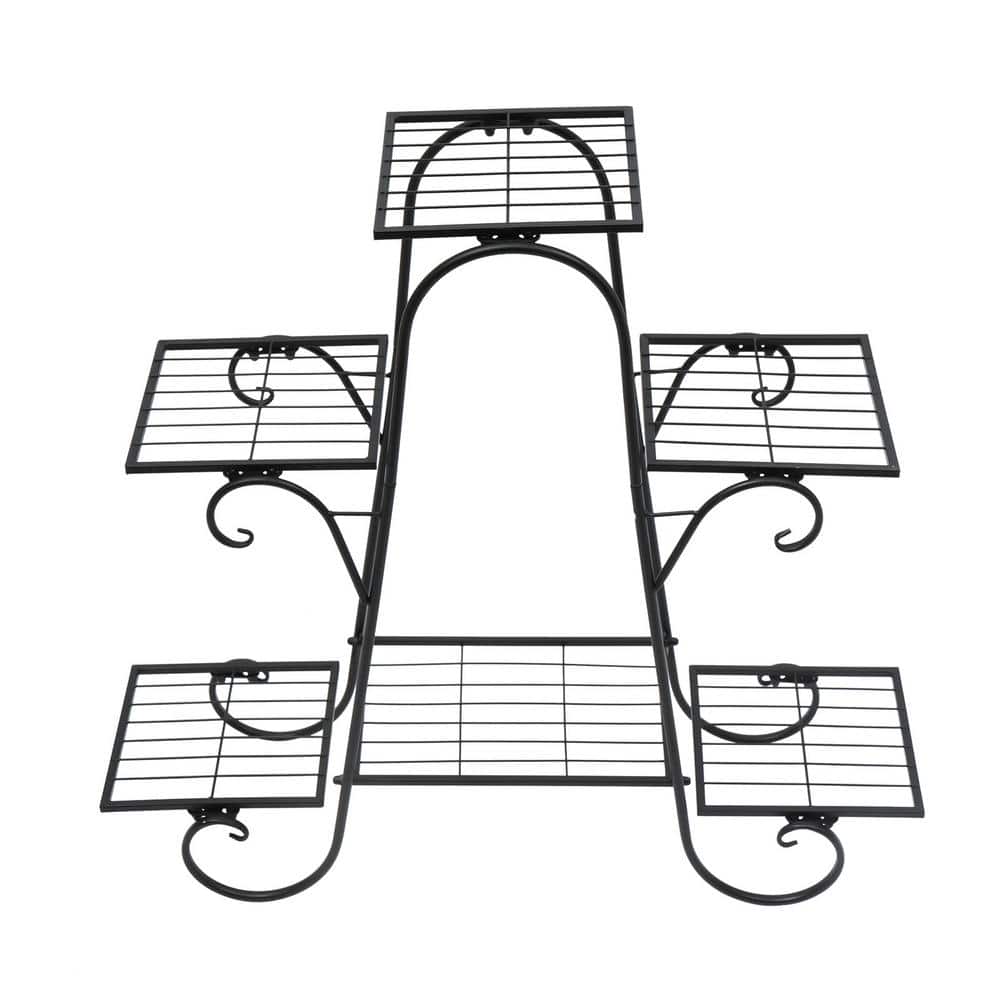 28.34 in. Tall Indoor/Outdoor Black Metal Plant Stand (6-Tiered) Kits and Accessories price history on PriceWatchPro