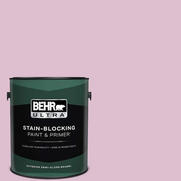 BEHR ULTRA 1 gal. #690C-3 Delicate Bloom Semi-Gloss Enamel Exterior Paint & Primer