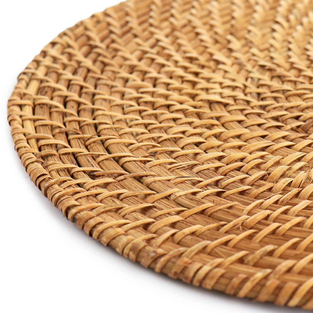 Natural Rattan 14" Woven Round Placemat