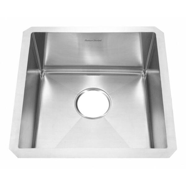 American Standard Prevoir Undermount Brushed Stainless Steel 17x17x8 in. 0-Hole Single Bowl Kitchen Sink-DISCONTINUED