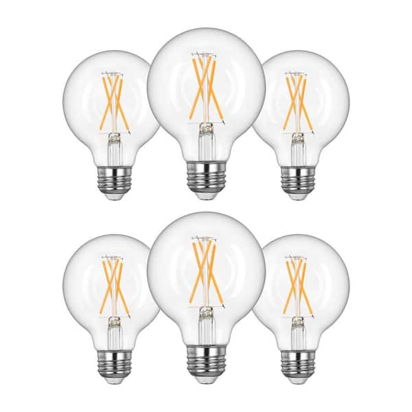 60-Watt Equivalent G25 Globe Dimmable 10% to 100% Edison LED Light Bulb 2700K Warm White (6-Pack)