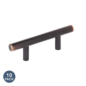 10-Pack Bar Pulls 2-1/2 in. 64mm Modern Oil Rubbed Bronze Bar Cabinet Pulls