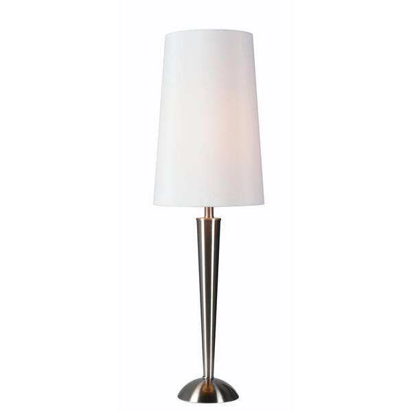 Kenroy Home Tee 28 in. Steel Table Lamp with White Shade