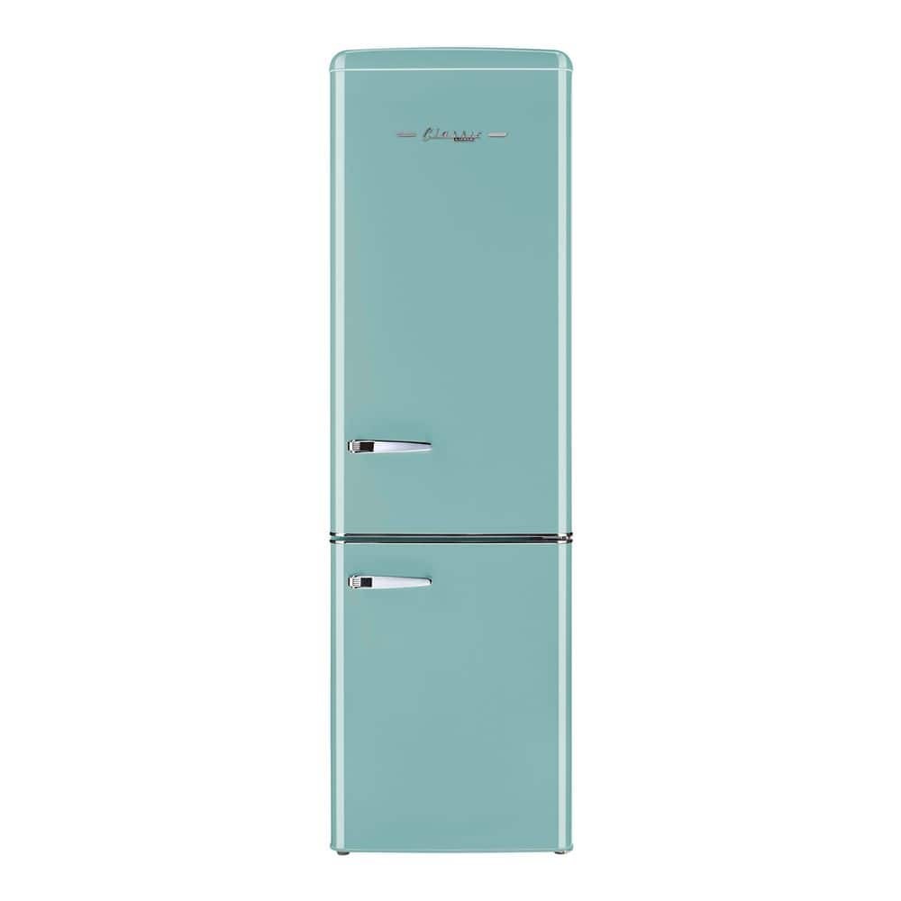Classic Retro 21.6 in. 8.7 cu. ft. Retro Bottom Freezer Refrigerator in Ocean Mist Turquoise, ENERGY STAR price history on PriceWatchPro