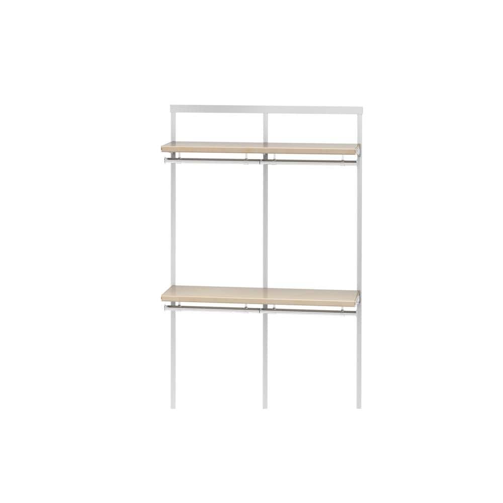 Everbilt Genevieve 4 ft. Birch Adjustable Closet Organizer Double