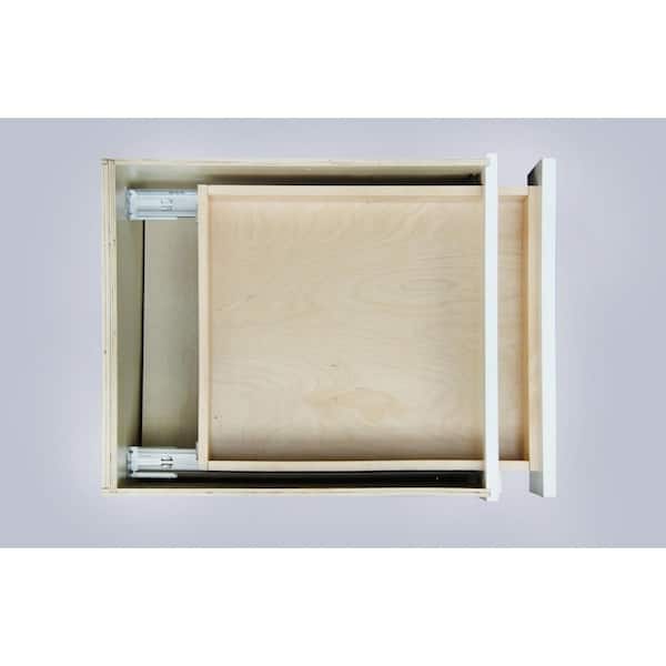 Bremen Cabinetry Bremen Ready to Assemble 36x34.5x24 in. Shaker Base Drawer with 1 Standard Drawer with 2 Deep Drawers in White