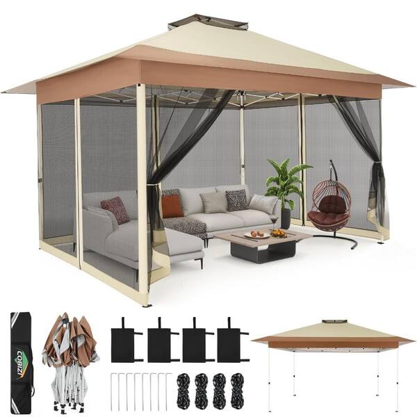 HOTEEL Gazebo 10x15 Pop up Canopy,Gazebos on Clearance-Canopy Tent