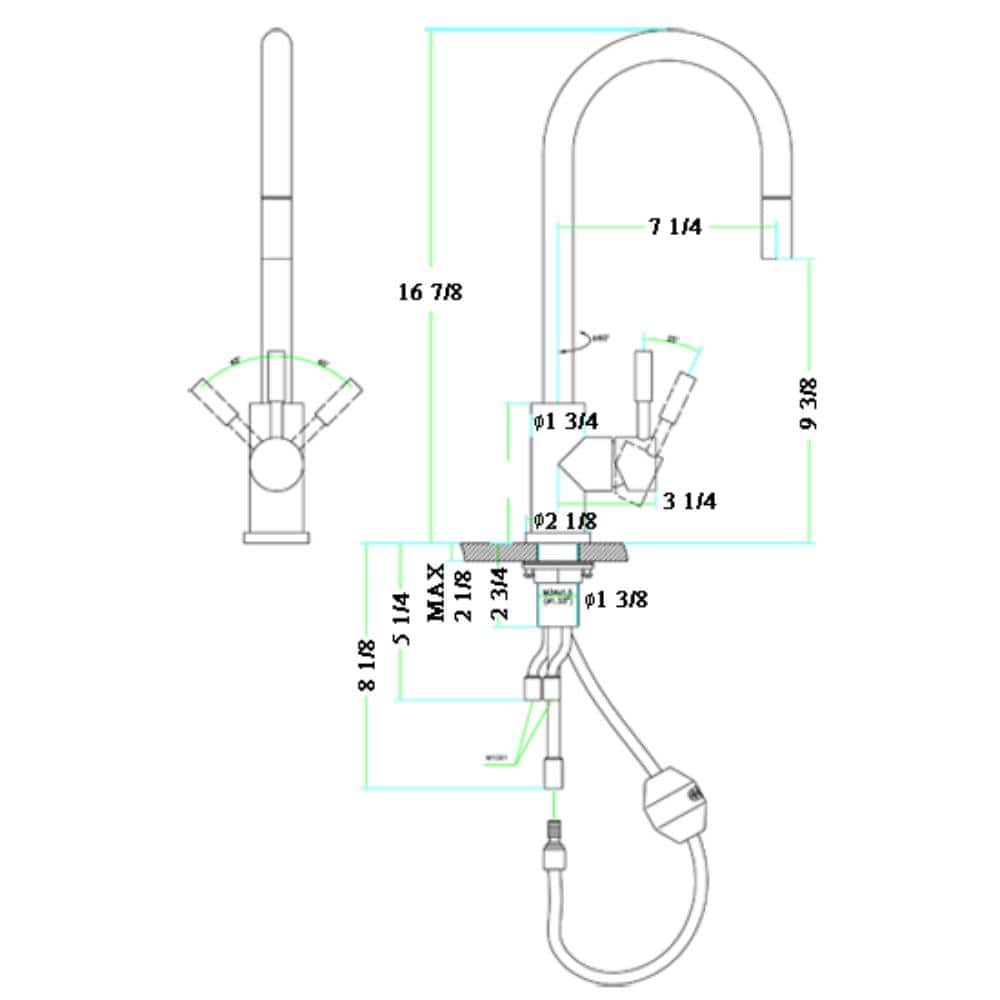 Brushed Stainless Steel Pull Down Kitchen Faucet with Spray