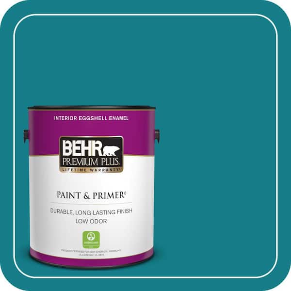 BEHR PREMIUM PLUS 1 gal. #PPU13-01 Caribe Eggshell Enamel Low Odor Interior Paint & Primer