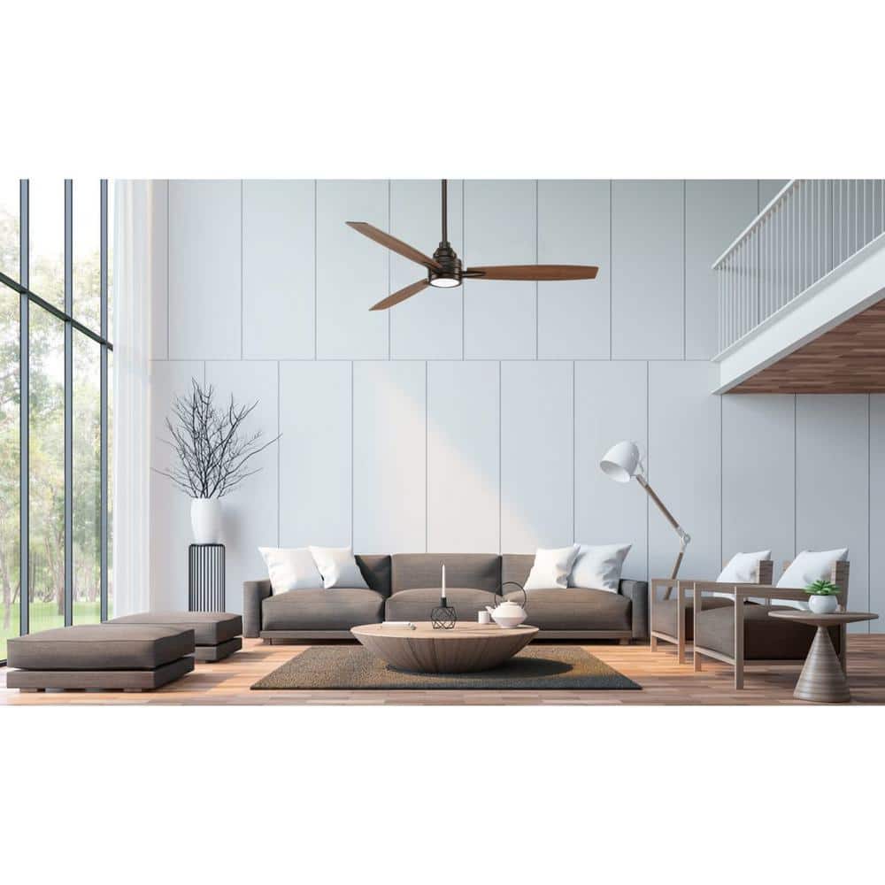 Antique Bronze 60" LED Ceiling Fan with Reversible Blades
