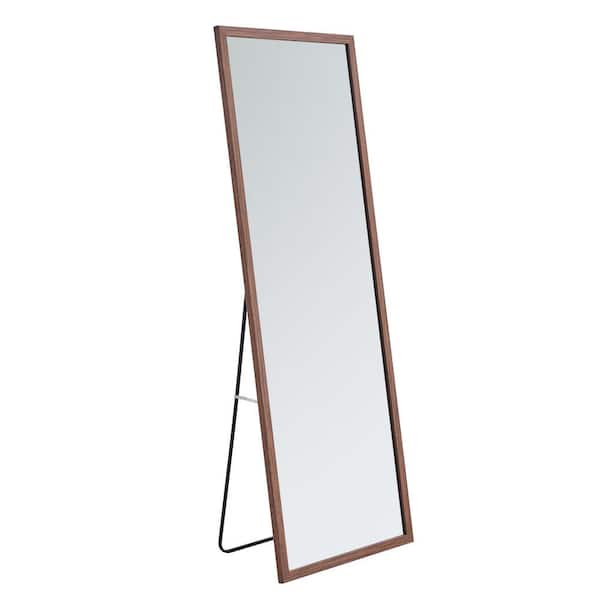 Miscool Anky Brown 22.8 in. W x 65 in. H Rectangle Wood Framed Full Length Mirror