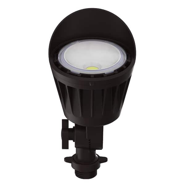 HALCO LIGHTING TECHNOLOGIES 10-Watt Bronze Outdoor Integrated LED Flood Mini Bullet with Toolless Adjustable Head 5000K Daylight