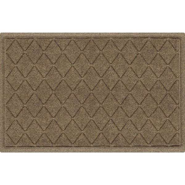 Waterhog Argyle Camel 23 in. x 35 in. PET Polyester Indoor Outdoor Door Mat
