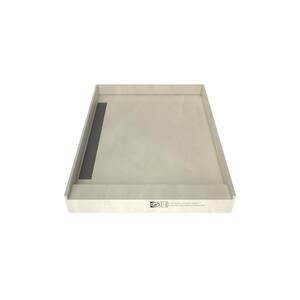 WonderFall Trench 42 in. x 36 in. Single Threshold Shower Base with Left Drain and Tileable Trench Grate