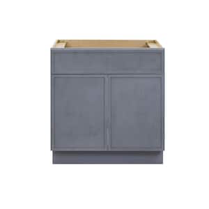 30 in. W x 21 in. D x 32.5 in. H 2-Doors Bath Vanity Cabinet without Top in Smoky Gray