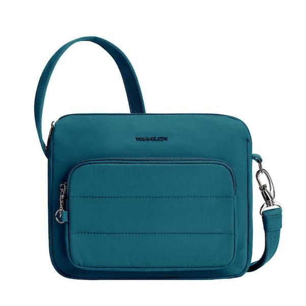 Anti-Theft Capri Blue Roam East/West Crossbody Tote Bag
